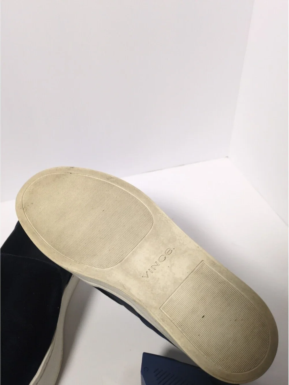 Vince California Black Suede Platform Slip On Sneakers Women's Sz 5
